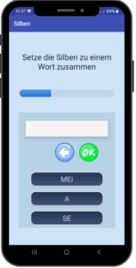 AphasiaAid Silben-Puzzle - Sprachtherapie-App für Aphasie-Patienten zum Zusammensetzen von Silben zu Wörtern und Verbesserung der Aussprache