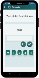 AphasiaAid Gegensätze-Übung - Sprachtherapie-App hilft Schlaganfall-Patienten beim Zuordnen von Antonymen zur Verbesserung des Wortschatzes