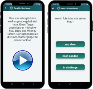AphasiaAid Leseverständnis-Übung - kurze Geschichten mit Fragen für Aphasie-Therapie zur Stärkung des Textverständnisses und Gedächtnisses