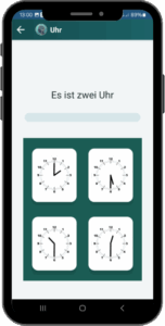AphasiaAid Uhrzeit-Übung - analoge Uhrzeiterkennung für Aphasie-Patienten zur Verbesserung der Alltagsorientierung und kognitiven Fähigkeiten